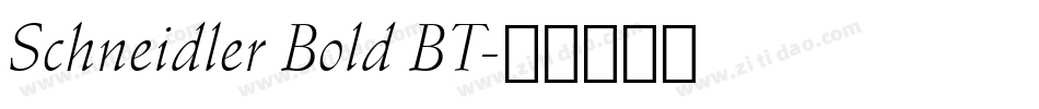 Schneidler Bold BT字体转换